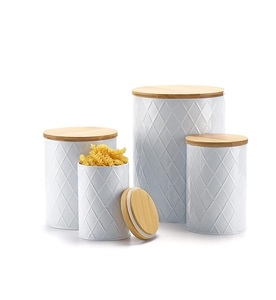 Tarro de Almacenamiento de Cocina de Metal Resistente y Duradero con Acabado Liso y Revestimiento Antioxidante, Marca Privada - Product Image 1