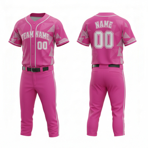 Ensemble d'uniformes de baseball personnalisés, maillot et pantalon en sublimation, polyester respirant, vêtements d'entraînement et de match pour équipe, prix bas, OEM - Product Image 4