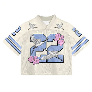 Camiseta Deportiva de Malla con Bordado Personalizado, Uniforme Retro de Fútbol Americano, Manga Corta, para Hombre - Product Image 1