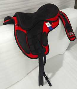 Freemax BH-4048 English Polo <b>Saddle</b> <b>Treeless</b> Synthetic PU Leather Mesh Black Neon Green Durable Nickel-Plated Hardware Plastic - Product Image 5