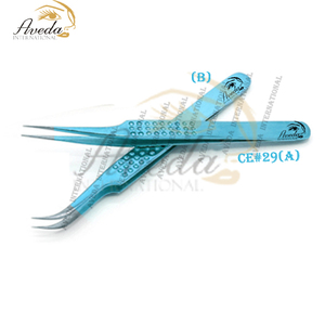 Professional 90 Degree Stainless-Steel Eyelash Extension Isolation Heart Design Nano Grip Fiber Tip Lash Lash lift Tools - Product Image 6