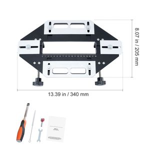 Plantilla flexible de aleación de aluminio para guía de orificios de bisagras de puertas de madera, para maquinaria de carpintería, para apertura de orificios y ranurado - Product Image 5