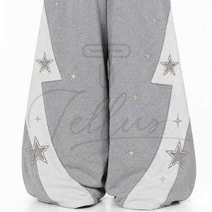Pantalones Casuales de Lona para Mujer, Estilo Holgado, con Cintura Elástica, Transpirables, con Bolsillos, Tipo Baggy - Product Image 5