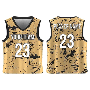 Maillot de basket personnalisé TROPIC EDGE SPORTS, sublimation, col en V, sans manches, rouge et jaune, nom de l'équipe, numéro du joueur 23, respirant - Product Image 4