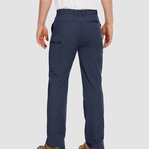 <b>Men's</b> Black Quick Dry Hiking Pants With Multiple Pockets Regular Fit Outdoor Wear Breathable Polyester Fabric All Seasons Use - Product Image 5