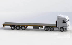 Remolque de Plataforma Plana con Cortina Superlink para Transporte de Carga, Eléctrico, de Aluminio Reforzado para Autos - Product Image 2