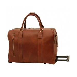 Sac de voyage en cuir véritable 48 heures, style vintage, sac de week-end, grande capacité 36-55L, fermeture éclair, multi-usages, pour hommes et femmes - Product Image 1