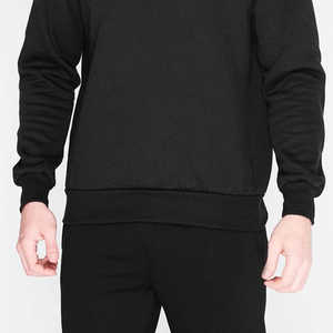 Suéter de Punto para Hombre, Cuello Redondo, Color Negro, Manga Larga, Corte Regular, Estilo Minimalista, para Otoño - Product Image 6