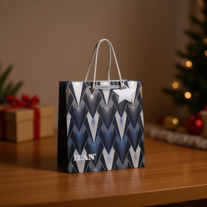 Borsa Regalo ILAN con Motivo a Diamante 30x42x12cm Formato Grande - Product Image 3