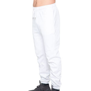 Pantalon de survêtement taille haute pour homme XXS 100 % coton écologique style sport décontracté coupe droite tissu molletonné foncé respirant séchage rapide - Product Image 4