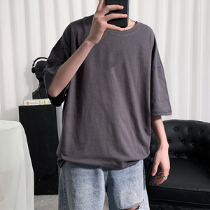 เสื้อยืดผู้ชายไซส์ใหญ่พิเศษ ขายดีประจำฤดูร้อน คอกลม ผ้าฝ้าย 100% เสื้อโอเวอร์ไซส์ คุณภาพสูง - Product Image 5