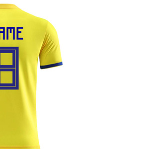 Conjunto de Camiseta de Fútbol a Rayas Amarillas y Azules para Hombre, Manga Corta, Cuello Redondo, Transpirable, Uniforme de Fútbol de Poliéster para Todas las Temporadas - Product Image 2