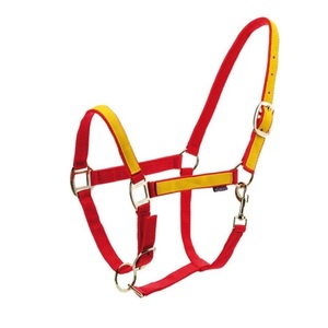 Cabestro de nailon bicolor hecho a medida, extra cómodo y duradero, hecho a mano, y artículos ecuestres para carreras de caballos. - Product Image 1