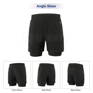 กางเกงขาสั้นผู้ชายคุณภาพพรีเมียม ผ้าถักเนื้อนุ่ม น้ำหนักเบา ระบายอากาศได้ดี แห้งเร็ว เหมาะสำหรับออกกำลังกาย วิ่ง และฟิตเนส - Product Image 3