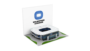 Volksparkstadion 3D Pop-Up Greeting Card Digital Printing Matte Varnishing Rectangle Shape <b>Gift</b> Card - Product Image 3