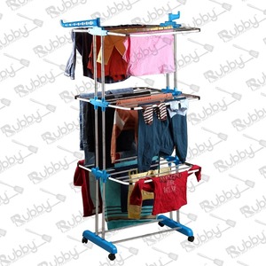 Séchoir à linge pliable compact, support de séchage portable pour vêtements, organisateur de vêtements peu encombrant pour petite pièce, appartement, maison - Product Image 2