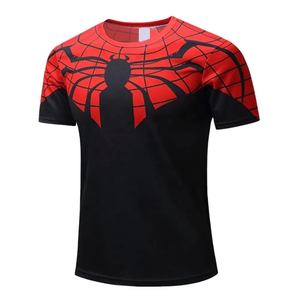 T-shirts pour hommes respirants à séchage rapide, 100% polyester, col rond, manches courtes, imprimés par transfert thermique, tissu jersey, grandes tailles - Product Image 1