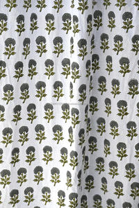 Rideaux de fenêtre en coton ethnique imprimés à la main pour la maison, les portes et le bureau - Product Image 5