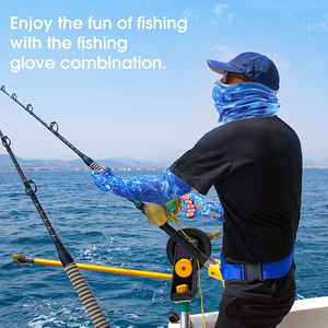 Guantes de Pesca Profesionales YOUSAF VIEW CO., Protección Anti-UV, Diseño sin Dedos, Cierre de Gancho y Bucle, Material de Poliéster - Product Image 4