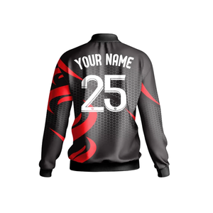 Veste de sport en gros, ensemble de survêtement personnalisé noir, color block, séchage rapide, respirant, vêtements de sport, veste à manches longues et pantalon - Product Image 1