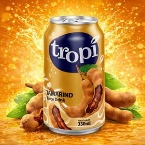 Jugo de Frutas Tropi 330ml – Sabor Cóctel de Piña y Tamarindo – Bebida Enlatada con Certificación Halal, Proveedor OEM - Product Image 3