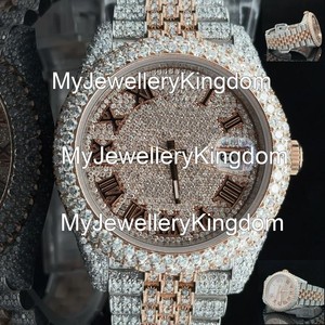 Reloj de Moissanita Personalizado que Pasa la Prueba del Diamante, Color D, VVS, Estilo Hiphop, para Hombre - Product Image 1