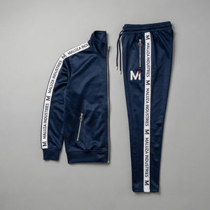 Survêtement pour homme à rayures bleu marine, streetwear, gym, course à pied, USA Europe MALUZA INDUSTRIES - Product Image 5