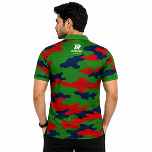 Polo pour homme à motif personnalisé, en polyester et élasthanne, taille US, coupe confortable, vêtements de golf, vêtements pour homme - Product Image 4