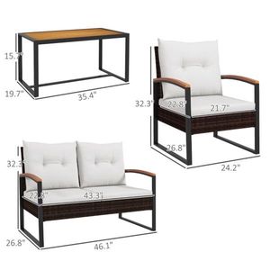 Set Divano da Esterno per Giardino, Cortile, Appartamento o Hotel - Mobili Durevoli in Corda - Product Image 3