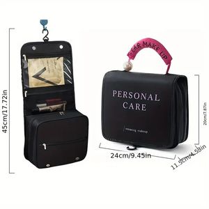 Grande Borsa da Viaggio Appendibile per Articoli da Toeletta, Organizer Impermeabile con Gancio per Cosmetici e Trucchi - Borse per Cosmetici - Product Image 3
