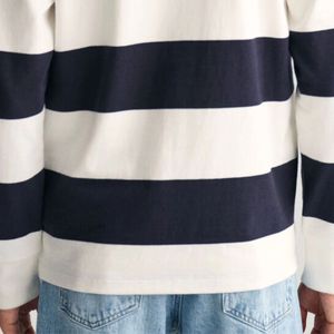 Camiseta de Rugby de Manga Larga para Hombre con Logotipo Personalizado al por Mayor, Material de Algodón con Rayas, Conjuntos Hechos a Medida OEM - Product Image 5