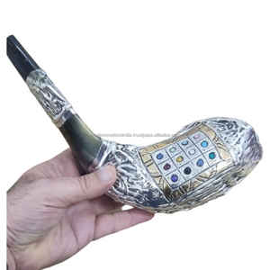 Corne de Chofar israélienne traditionnelle authentique, finition semi-polie, parfaite pour les rituels juifs, les célébrations et les collectionneurs - Product Image 2