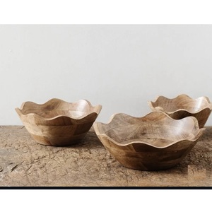 Nouvel Arrivage – Ensemble de Bols à Salade en Bois de Mangue pour Fêtes et Événements – Meilleure Vente – Bols à Mélanger en Bois Bio – Ustensiles de Cuisine - Product Image 1