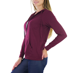 Sudadera con capucha informal para mujer, con cremallera completa, forro polar suave, manga larga, con bolsillos laterales, para otoño e invierno, ropa de exterior, sudaderas con cremallera para mujer - Product Image 4