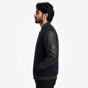 Chaqueta Varsity Exclusiva de Primera Calidad, Prenda Exterior de Moda con Forro Cómodo, Construcción Duradera, Parches Personalizados, Flexible - Product Image 2