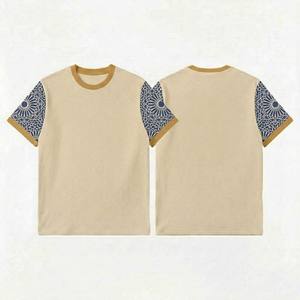 เสื้อยืดผู้ชายแขนสั้นผ้าคอตตอนผสมระบายอากาศได้ดี สีพื้นเรียบง่าย สไตล์อเมริกัน เหมาะสำหรับใส่เป็นเสื้อตัวในหรือใส่ทั่วไป - Product Image 1