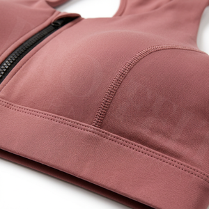 Plus Size Customized Style Front Zip Sports <b>Bra</b> for Women Push Up Workout Yoga Fitness Running Breathable Stretch Support <b>Bra</b> - Product Image 4