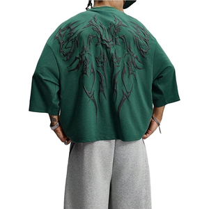 Camisetas Cortas de Hombre Estilo Y2K, Holgadas, con Estampado Gráfico de Letras |   Ropa Y2K, Camiseta Corta con Estampado Gráfico, Manga Corta, Estilo Urbano - Product Image 1