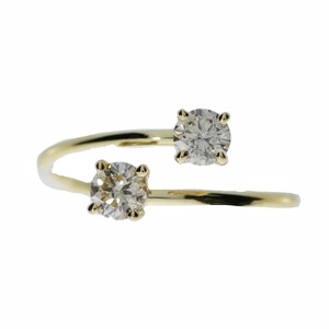 1 CT Lab Grown Diamond Engagement <b>Ring</b> in 18K Gold | Toi Et Moi Style | IGI Certified VS1 Trendy Luxury Bridal Jewelry - Product Image 5