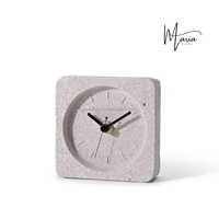 Horloge de table/bureau en marbre de quartz TCE Luxury Art Déco, décoration d'intérieur haut de gamme, horloge élégante pour salon, bureau, hôtel, artisanat d'intérieur élégant