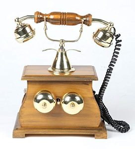 Antique Wooden Rotary <b>Telephone</b> Vintage Retro Classic Desk Phone for Home Office Hotel Decoration - Product Image 3