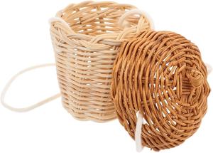 Sac en rotin fait main en forme de gland pour enfants - Sac à bandoulière créatif en osier en forme de noix et accessoire de photographie - Product Image 1