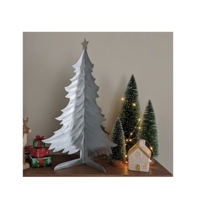 Handmade Modern Metal Aluminium Christmas Tree Tabletop home decor Eco friendly <b>in</b> low price - Product Image 5