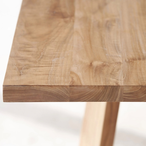 Juego de muebles para comedor compuesto por una mesa y sillas hechas de madera de teca de alta calidad; perfectamente apto para restaurantes. - Product Image 3
