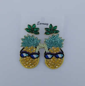 Boucles d'oreilles brodées Bijoux perlés Boucles d'oreilles faites à la main Boucles d'oreilles Boho - Product Image 3