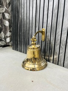 Cloche en laiton poli de qualité supérieure, cloche de temple haut de gamme en laiton, parfaite pour la décoration de temple, de maison, nautique et de jardin extérieur - Product Image 5