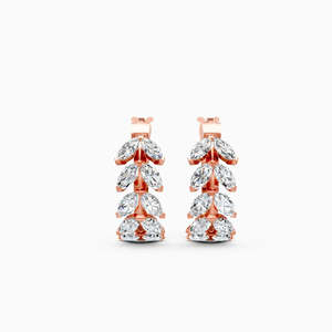 Pendientes de Diamantes Cultivados en Laboratorio Chapados en Oro Rosa y Oro Amarillo para Mujer, Corte Brillante, Clásicos, Modernos, para Uso Diario, Joyería de Boda - Product Image 3
