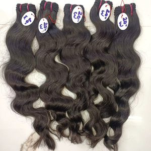 High Quality Wholesale Unprocessed 10-30 Inch <b>Body</b> <b>Wave</b> Remy Virgin Indian Human Hair Weaving Machine Double Weft All Colors - Product Image 1