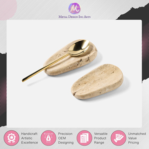 Eye Catching Design Luxurious Classic Beautiful Tableware Travertine Marble <b>Spoon</b> Rest for Home Hotel Usage at Outstanding Price - Product Image 6