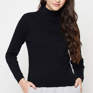 Suéter de Punto para Mujer, Cuello Alto, Corte Regular, Manga Larga, Invierno, Color y Logotipo Personalizados, Alta Calidad - Product Image 5